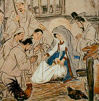 A Chinese depiction of the Nativity - No more inaccurate than the western version
