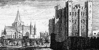 Rochester Cathedral and Rochester Castle. Almost all ancient cities had a cathedral and a castle next to each other