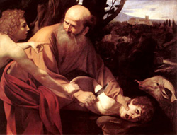 Sacrifice of Isaac, Caravaggio, 1601