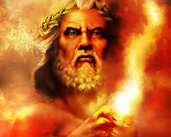 God or Zeus? Only the laurel wreath gives him away