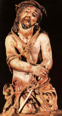 Saints like Teresa were often inspired in their visionary vocation at puberty by images of suffering Jesus, like this.