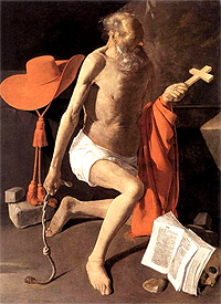 Penitent St Jerome, (1628-30), by Georges de la Tour