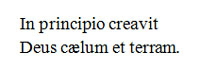 The start of the Book of Genesis, in Latin, from the Vulgate
