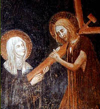 Christ piecing the breast of Saint Clare of Montefalco with his mystical shrinking cross