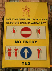 Entry requirements for St Peter's - nothing about braided hair, gold brooches, pearl earrings, or expensive clothes