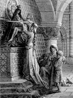 Christian knights gave their swords to God to be blessed