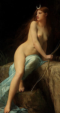 Diana was reinvented by Christians as a demon, but her virginity and association with the moon were adopted by the Virgin Mary