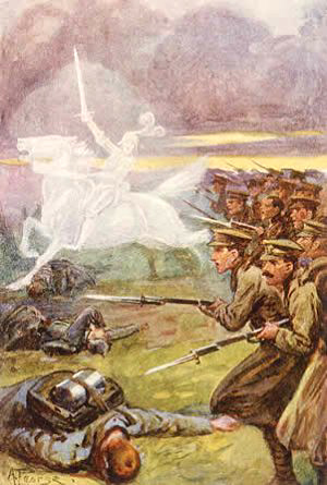 Angels of Mons fighting on the side of the British